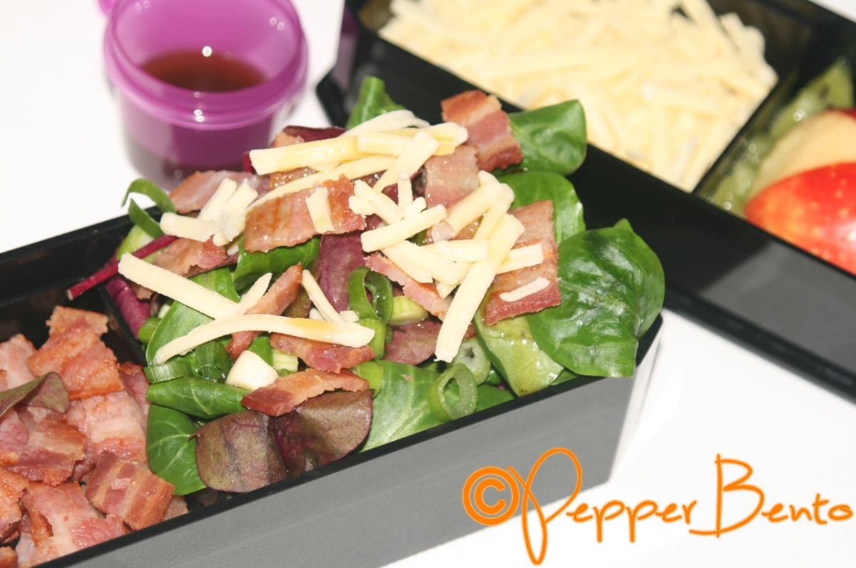Cheese & Bacon Salad Bento Lunch Box Meal!
